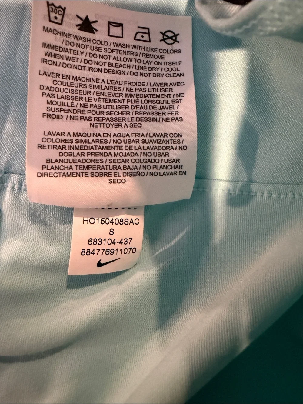 Nike Dri-FIT Pleated Tennis Golf Pickleball Skort Aqua Blue Size Small